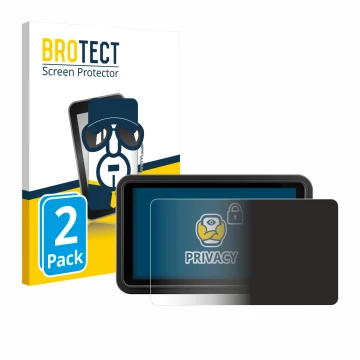 Parte frontal de un envase de producto con el logotipo de la marca BROTECT. Al lado se muestra el dispositivo Atomos Shinobi G