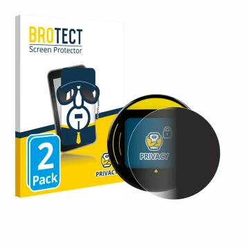Parte frontal de un envase de producto con el logotipo de la marca BROTECT. Al lado se muestra el dispositivo Nayax Onyx con s