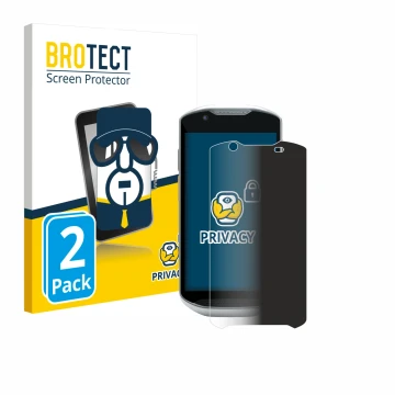 Parte frontal de un envase de producto con el logotipo de la marca BROTECT. Al lado se muestra el dispositivo Zebra TC52x-HC c
