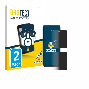 Parte frontal de un envase de producto con el logotipo de la marca BROTECT. Al lado se muestra el dispositivo Motorola Razr 60