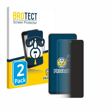 Parte frontal de un envase de producto con el logotipo de la marca BROTECT. Al lado se muestra el dispositivo realme GT 7T con