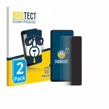 Parte frontal de un envase de producto con el logotipo de la marca BROTECT. Al lado se muestra el dispositivo TCL 60 NxtPaper 
