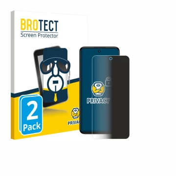 Parte frontal de un envase de producto con el logotipo de la marca BROTECT. Al lado se muestra el dispositivo TCL SE NxtPaper 