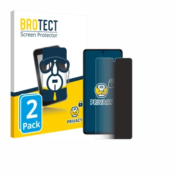 Parte frontal de un envase de producto con el logotipo de la marca BROTECT. Al lado se muestra el dispositivo Xiaomi Poco M6 P