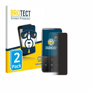 Parte frontal de un envase de producto con el logotipo de la marca BROTECT. Al lado se muestra el dispositivo AGPtek M3 con su