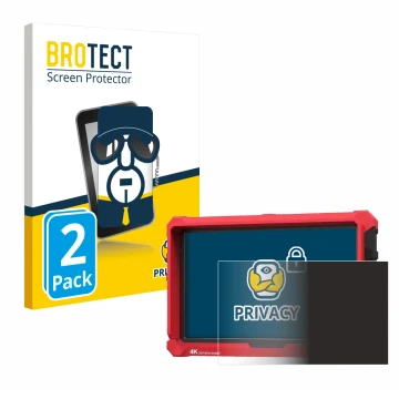 Parte frontal de un envase de producto con el logotipo de la marca BROTECT. Al lado se muestra el dispositivo Lilliput A7s 7