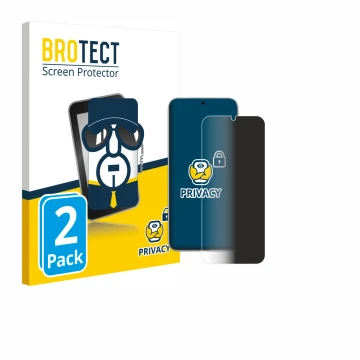 Parte frontal de un envase de producto con el logotipo de la marca BROTECT. Al lado se muestra el dispositivo Huawei Pura 80 U