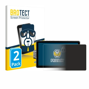 Parte frontal de un envase de producto con el logotipo de la marca BROTECT. Al lado se muestra el dispositivo Viltrox DC-A1 28