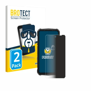 Parte frontal de un envase de producto con el logotipo de la marca BROTECT. Al lado se muestra el dispositivo Ulefone Armor 29