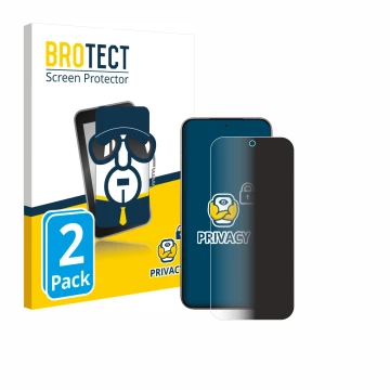 Parte frontal de un envase de producto con el logotipo de la marca BROTECT. Al lado se muestra el dispositivo Xiaomi 17 con su