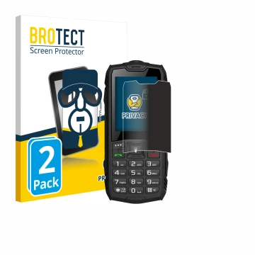 Parte frontal de un envase de producto con el logotipo de la marca BROTECT. Al lado se muestra el dispositivo Hammer Rock con 