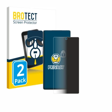 Parte frontal de un envase de producto con el logotipo de la marca BROTECT. Al lado se muestra el dispositivo ZTE Nubia Red Ma