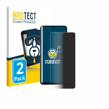 Parte frontal de un envase de producto con el logotipo de la marca BROTECT. Al lado se muestra el dispositivo Samsung Galaxy A