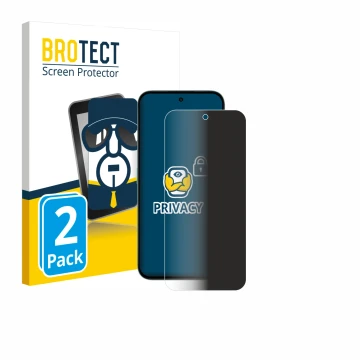 Parte frontal de un envase de producto con el logotipo de la marca BROTECT. Al lado se muestra el dispositivo Honor X6c con su