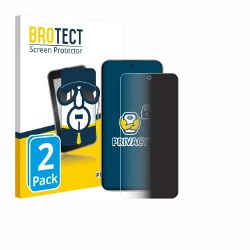 Parte frontal de un envase de producto con el logotipo de la marca BROTECT. Al lado se muestra el dispositivo Xiaomi Redmi Not