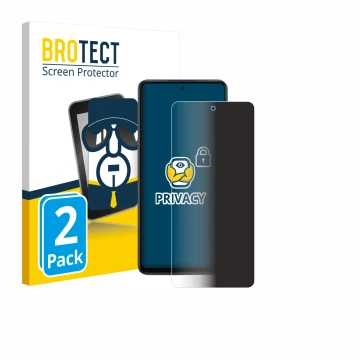 Parte frontal de un envase de producto con el logotipo de la marca BROTECT. Al lado se muestra el dispositivo Oppo K13x con su