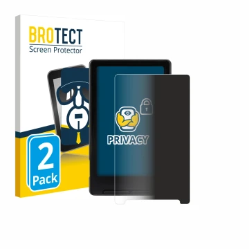 Parte frontal de un envase de producto con el logotipo de la marca BROTECT. Al lado se muestra el dispositivo Xteink X4 con su