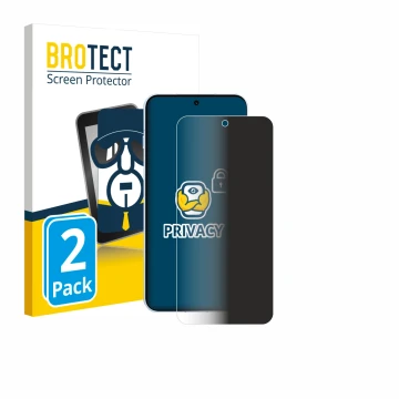 Parte frontal de un envase de producto con el logotipo de la marca BROTECT. Al lado se muestra el dispositivo Oppo Find X8s co