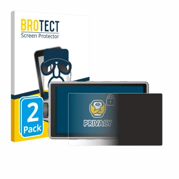 Parte frontal de un envase de producto con el logotipo de la marca BROTECT. Al lado se muestra el dispositivo DJI Ronin 4D con