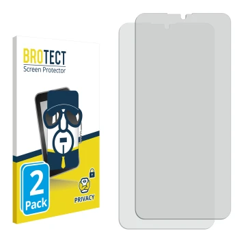 Parte frontal de un envase de producto con el logotipo de la marca BROTECT. Al lado está el protector de pantalla correspondie