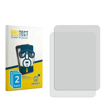 Parte frontal de un envase de producto con el logotipo de la marca BROTECT. Al lado está el protector de pantalla correspondie