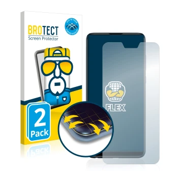 Parte frontal de un envase de producto con el logotipo de la marca BROTECT. Al lado se muestra el dispositivo ASUS ZenFone Max