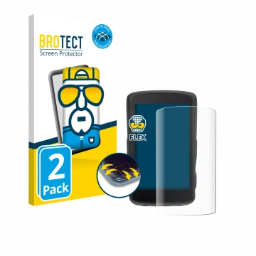 Parte frontal de un envase de producto con el logotipo de la marca BROTECT. Al lado se muestra el dispositivo Hammerhead Karoo