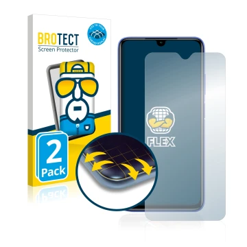 Parte frontal de un envase de producto con el logotipo de la marca BROTECT. Al lado se muestra el dispositivo Xiaomi Redmi 9T 