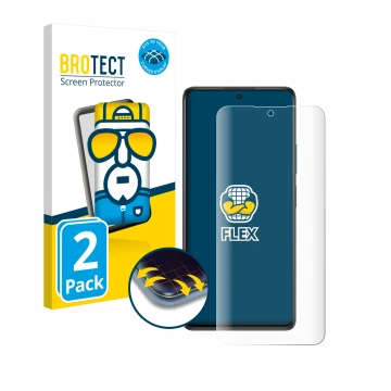 Parte frontal de un envase de producto con el logotipo de la marca BROTECT. Al lado se muestra el dispositivo Xiaomi Redmi Not