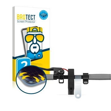 Parte frontal de un envase de producto con el logotipo de la marca BROTECT. Al lado se muestra el dispositivo Xiaomi Mi 1S con