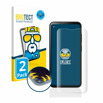 Parte frontal de un envase de producto con el logotipo de la marca BROTECT. Al lado se muestra el dispositivo Blackview BL5000