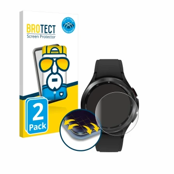 Parte frontal de un envase de producto con el logotipo de la marca BROTECT. Al lado se muestra el dispositivo Samsung Galaxy W