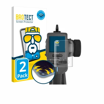 Parte frontal de un envase de producto con el logotipo de la marca BROTECT. Al lado se muestra el dispositivo Futaba T3PV con 
