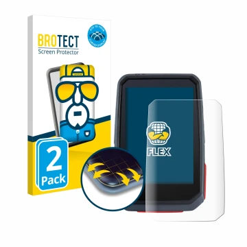 Parte frontal de un envase de producto con el logotipo de la marca BROTECT. Al lado se muestra el dispositivo Sigma ROX 4.0 co