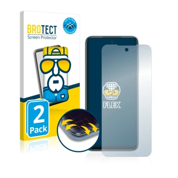 Parte frontal de un envase de producto con el logotipo de la marca BROTECT. Al lado se muestra el dispositivo Xiaomi Redmi 10 