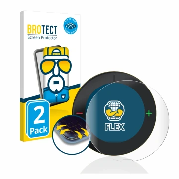 Parte frontal de un envase de producto con el logotipo de la marca BROTECT. Al lado se muestra el dispositivo Beeline Velo 2 c
