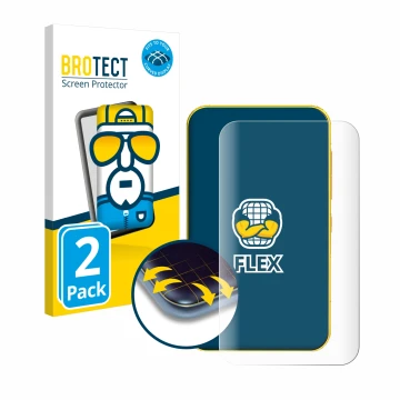 Parte frontal de un envase de producto con el logotipo de la marca BROTECT. Al lado se muestra el dispositivo Timmkoo Q5 con s