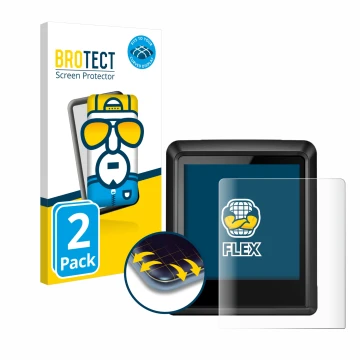 Parte frontal de un envase de producto con el logotipo de la marca BROTECT. Al lado se muestra el dispositivo Bosch Intuvia 10