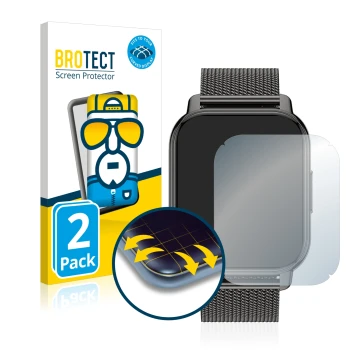 Parte frontal de un envase de producto con el logotipo de la marca BROTECT. Al lado se muestra el dispositivo Popglory P66 1.8