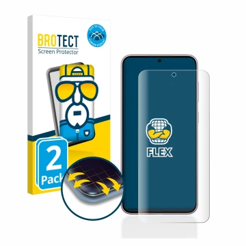 Parte frontal de un envase de producto con el logotipo de la marca BROTECT. Al lado se muestra el dispositivo Samsung Galaxy S