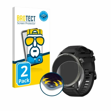 Parte frontal de un envase de producto con el logotipo de la marca BROTECT. Al lado se muestra el dispositivo Kiprun GPS 900 b