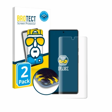 Parte frontal de un envase de producto con el logotipo de la marca BROTECT. Al lado se muestra el dispositivo Google Pixel 6 P