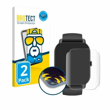 Parte frontal de un envase de producto con el logotipo de la marca BROTECT. Al lado se muestra el dispositivo Aptkdoe P66D 1.8