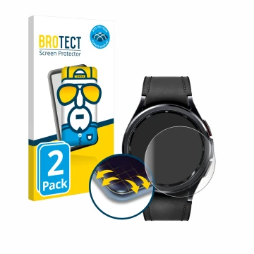 Parte frontal de un envase de producto con el logotipo de la marca BROTECT. Al lado se muestra el dispositivo Samsung Galaxy W