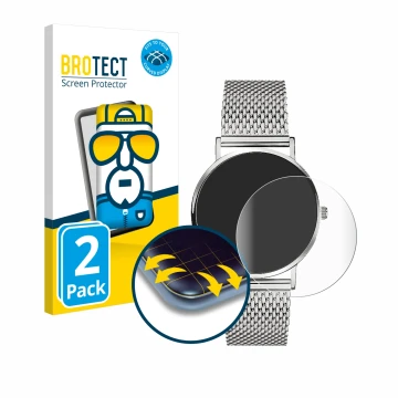 Parte frontal de un envase de producto con el logotipo de la marca BROTECT. Al lado se muestra el dispositivo Liebeskind New C