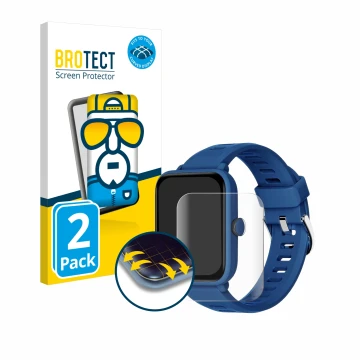 Parte frontal de un envase de producto con el logotipo de la marca BROTECT. Al lado se muestra el dispositivo Biggerfive BW01 