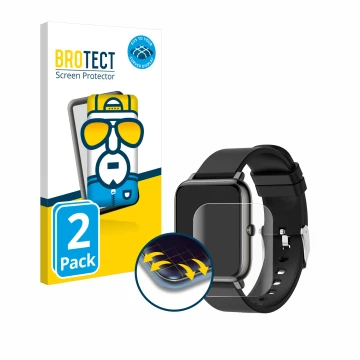 Parte frontal de un envase de producto con el logotipo de la marca BROTECT. Al lado se muestra el dispositivo Popglory IP67 1.