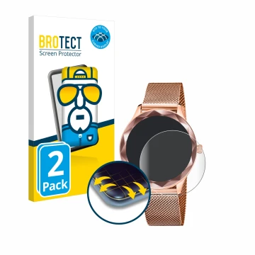 Parte frontal de un envase de producto con el logotipo de la marca BROTECT. Al lado se muestra el dispositivo Lotus SMARTIME 5