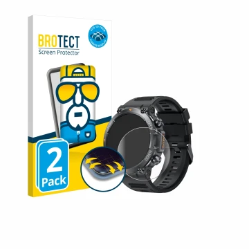 Parte frontal de un envase de producto con el logotipo de la marca BROTECT. Al lado se muestra el dispositivo GaWear K56-PRO 1