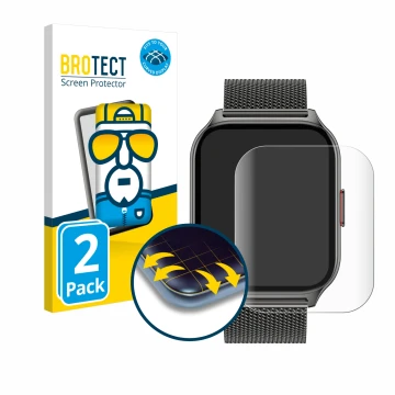 Parte frontal de un envase de producto con el logotipo de la marca BROTECT. Al lado se muestra el dispositivo Popglory P95 2